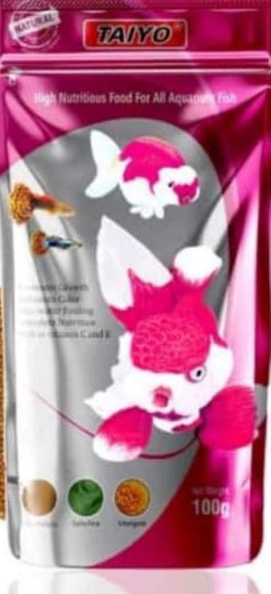 taiyo Pink Fish Food for All FISHES Fish 0.1 kg Dry Adult, Young Fish Food-picture-34