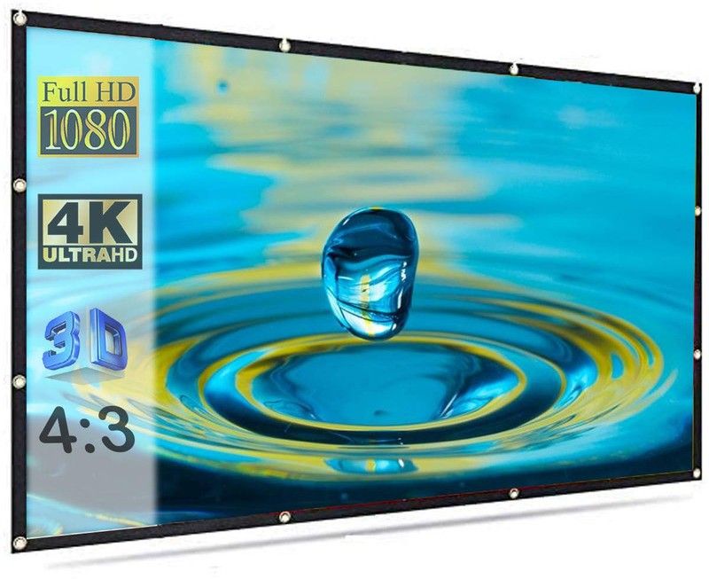 Savsol 65 inch Projector Screen,4K HD 16:9 Portable Video Projector Screen Foldable Anti-Crease Indoor Outdoor Projection Screen for Home, Office, Classroom (56.5" Inch (W) x 31.75" Inch (H)) Projector Screen (Width 144.78 cm x 81.28 cm Height)-image-13