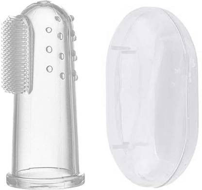 Baby Silicone Finger Toothbrush , Baby Finger Tooth Brush (3 months to 3 years) with storage Box Extra Soft Toothbrush Ultra Soft Toothbrush-image-28