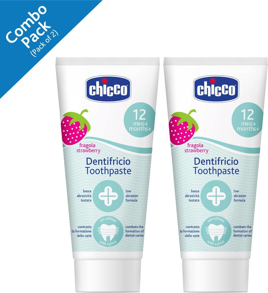 chicco Strawberry Flavour 12M+ Baby, Preservative-Free(2Pcs) Toothpaste-picture-22