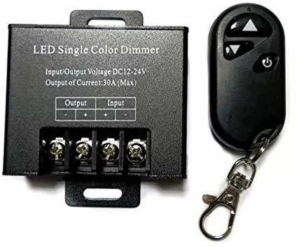 RF Wireless Remote DC 12V 24V 30A Adjustable Dimmer Switch Control LED 30 A Step Dimmer