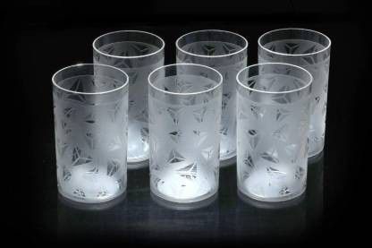finner (Pack of 6) (Pack of 6) Premium Quality Unbreakable Prism Pattern Water Juice Beer Glass Set (250 ml, Plastic) Glass Set Water/Juice Glass-picture-26