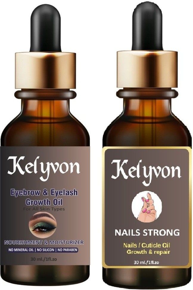 kelyvon 100% PURE & NATURAL COMBO OF EYEBROW EYELASH OIL-NAIL STRONG OIL-60ML-PACK OF 2-picture-42