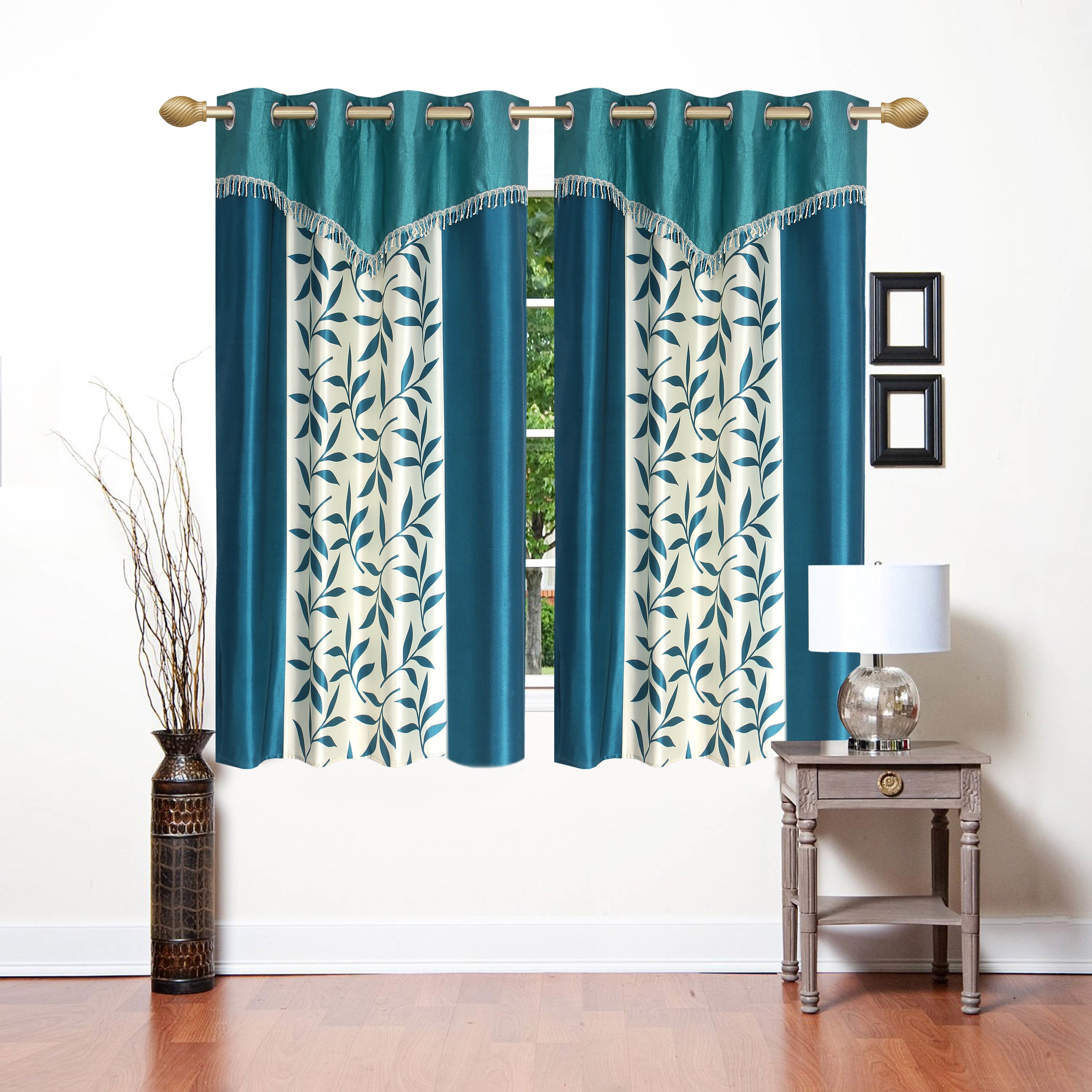 ville style 153 cm (5 ft) Polyester Semi Transparent Window Curtain (Pack Of 2)-picture-19
