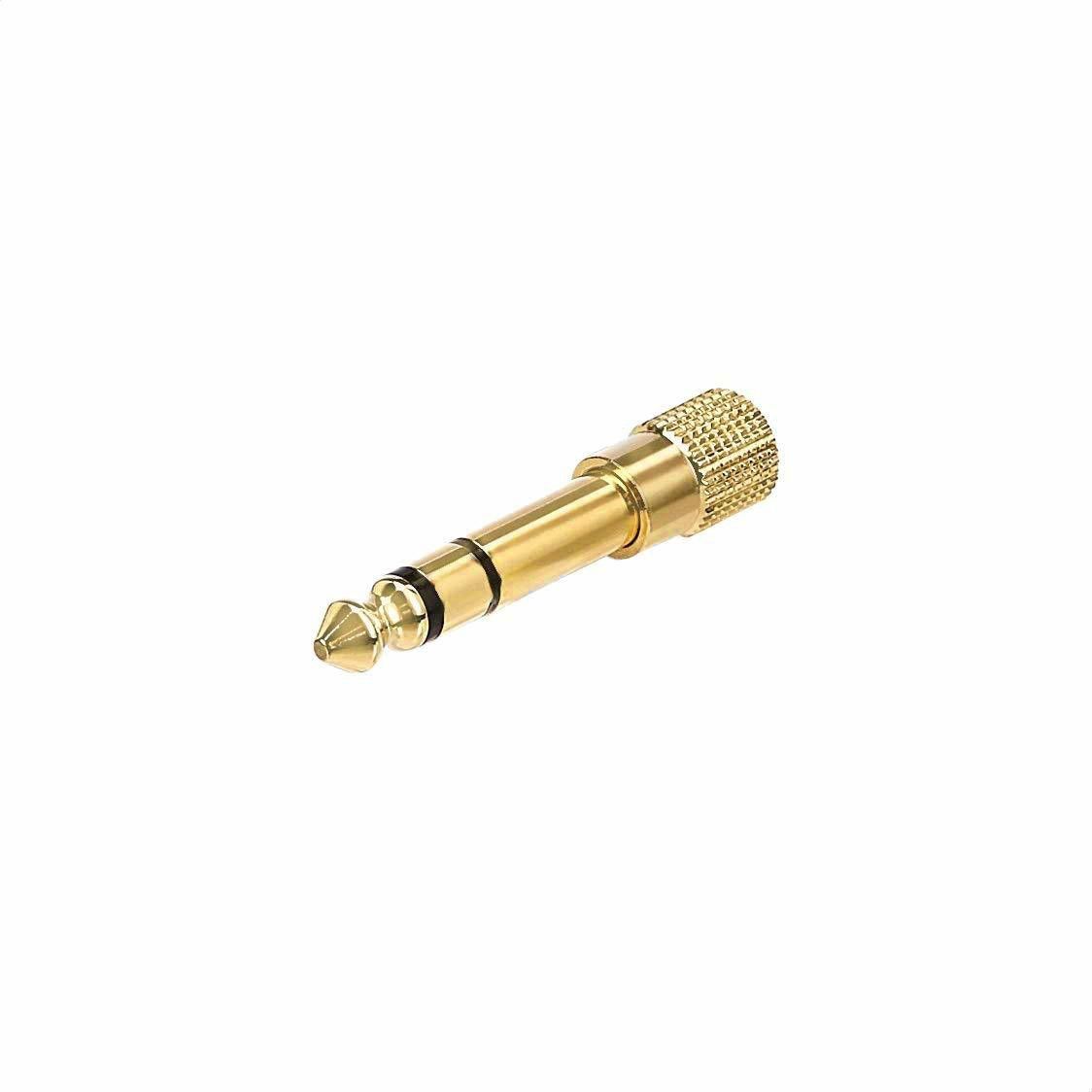 lipiworld 6.35MM Male to 3.5MM Female Stereo Audio Headphone Jack Adapter Converter (Pack of 1 Gold) Microphone-picture-15