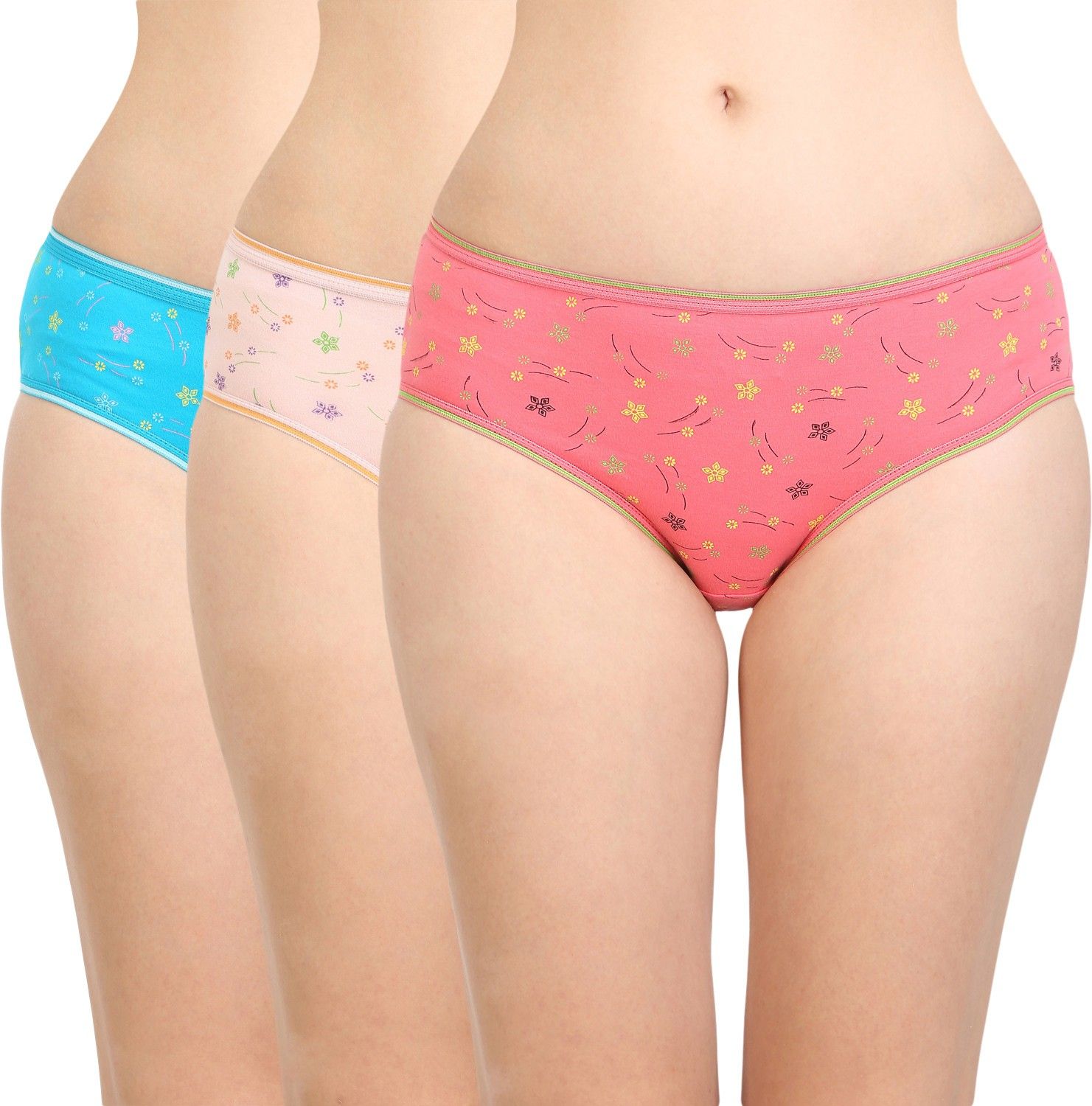 bodycare Pack of 3 Women Hipster Multicolor Panty-picture-13