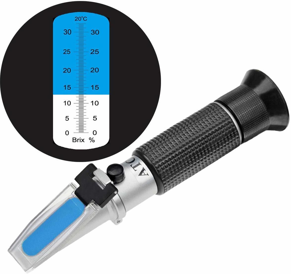 acromec Refractometer with ATC for Wine or Beer 0-32% Brix Fruit Sugar Manual Laboratory Refractometer-picture-18