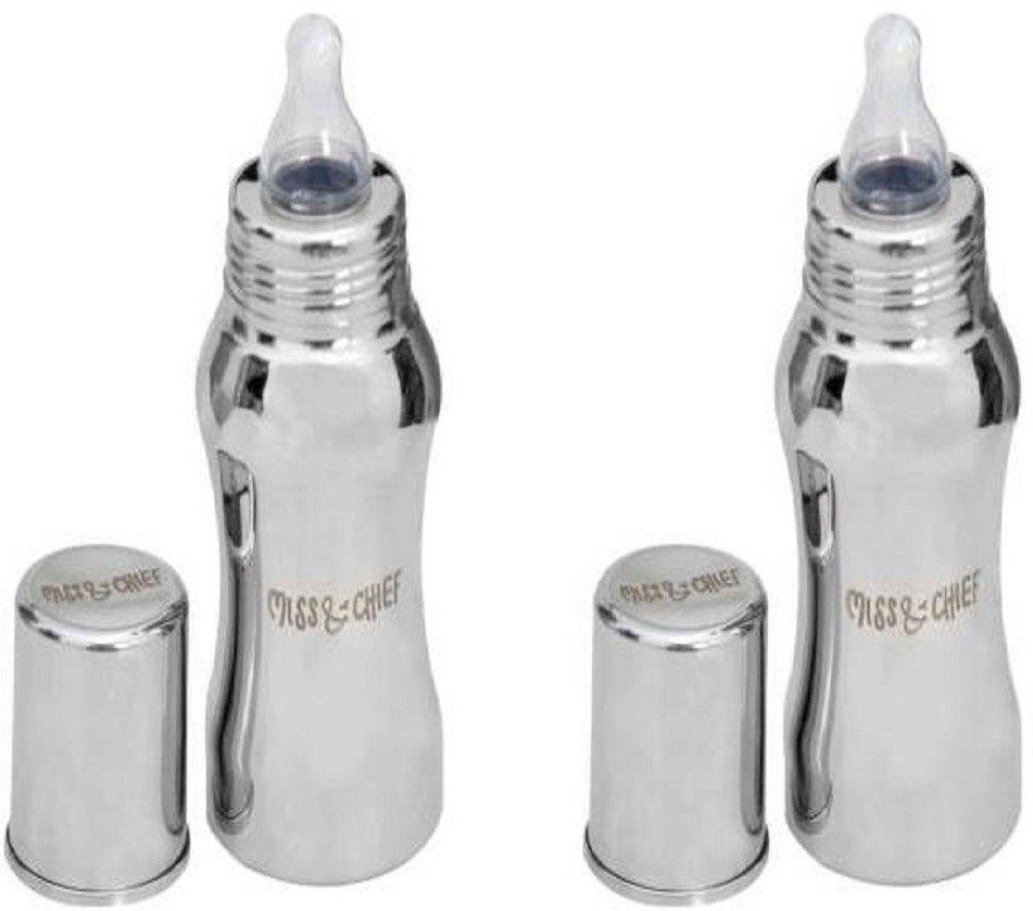 miss & chief Steel baby feeding bottle Thin Neck (pack of 2) - 440 ml-picture-19
