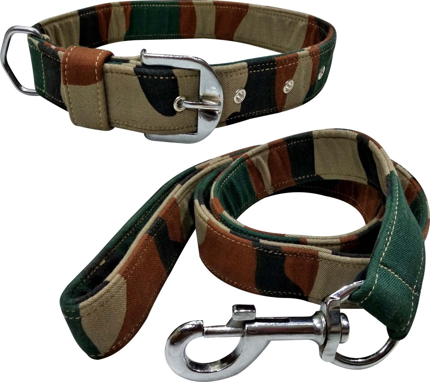 Dog Belt Combo of 1.5 inch Green Military Printed Dog Collar with Dog Leash Adjustable Neck Size 47-59 cm Specially for Large Breed Dog Collar & Leash-image-18