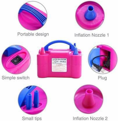 werock Portable Electric AirBalloon Blower Pump Inflator Dual Nozzle for Decoration W10 Balloon Pump-picture-11