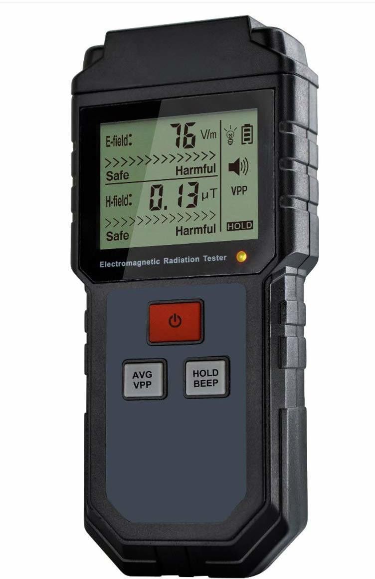 real instruments Emf Meter Battery Powered Electromagnetic Radiation Tester LCD Emf Detector Radiation Monitor-picture-47