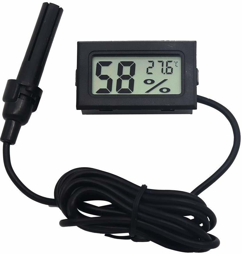 dhruv-pro Mini Digital Temperature Humidity Meter Gauge Thermometer Hygrometer LCD Degree Centigrade (C) Display Indoor (Humidity with Probe) Hydrometer-picture-0