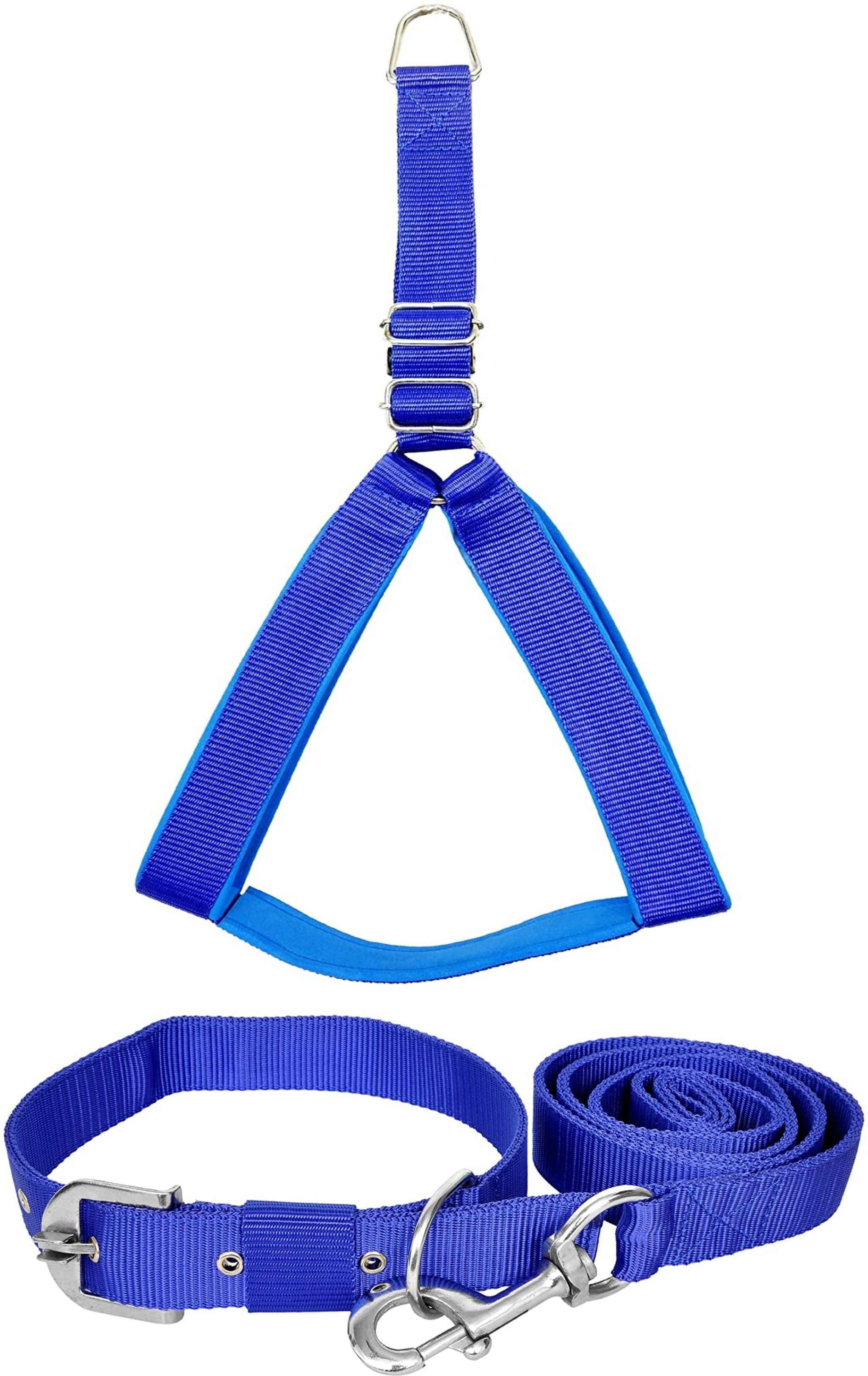 s.blaze Dog Belt Combo of Blue Dog Harness, Collar & Leash Specially for Large Breed Dog Harness & Leash-picture-26