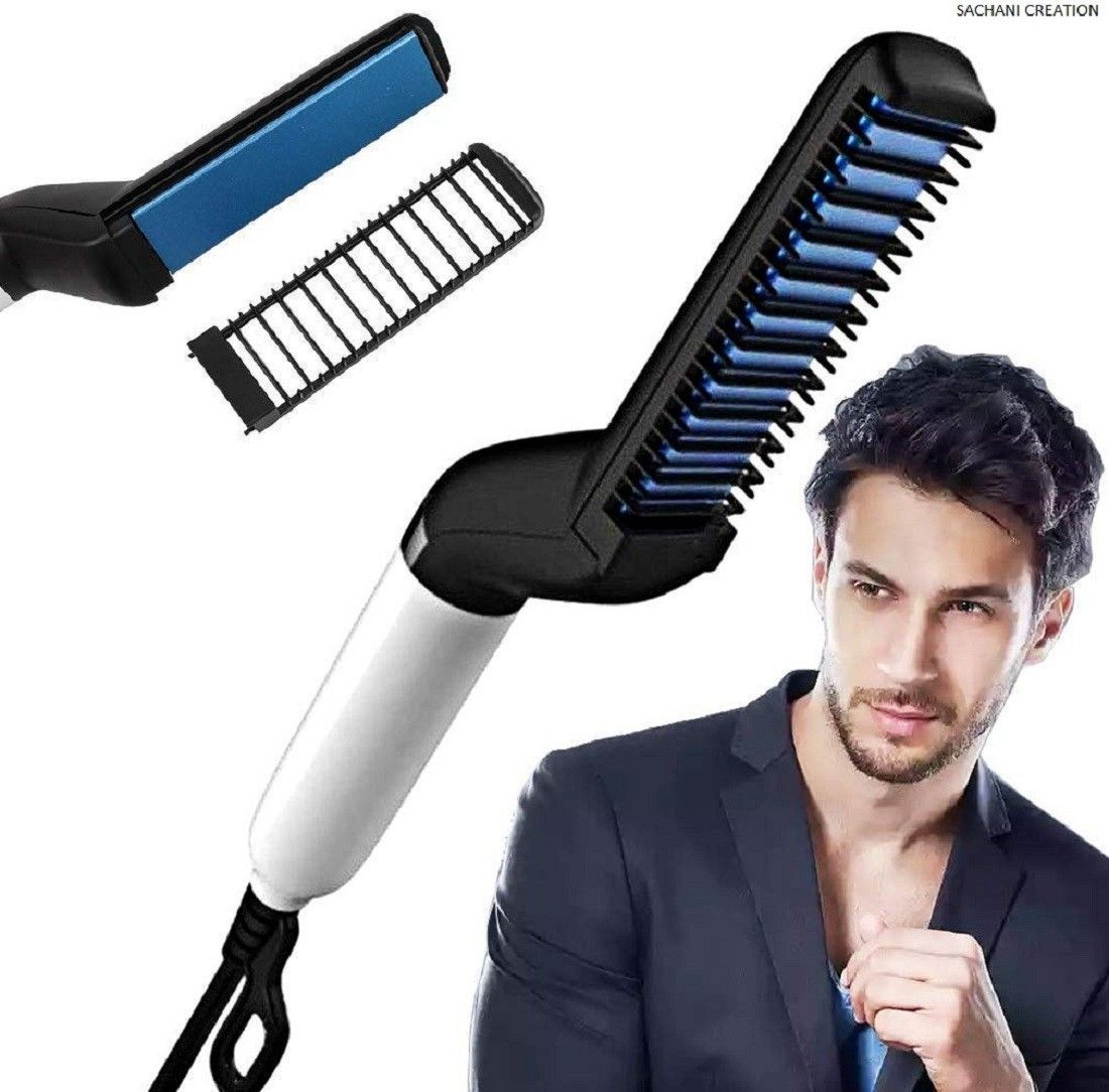 sachani creation FASHION BEARD STRIGHTENER Hair Styler BEARD_STRIGHTENER Hair Styler Men Styler Brush Beard Straightener Styler Comb Hair Straightening Beard Straightener Styler Comb Hair Straightening Hair Styler Men Quick Beard Straightener Multifunctional Hair Curler Hair Styler-image-37