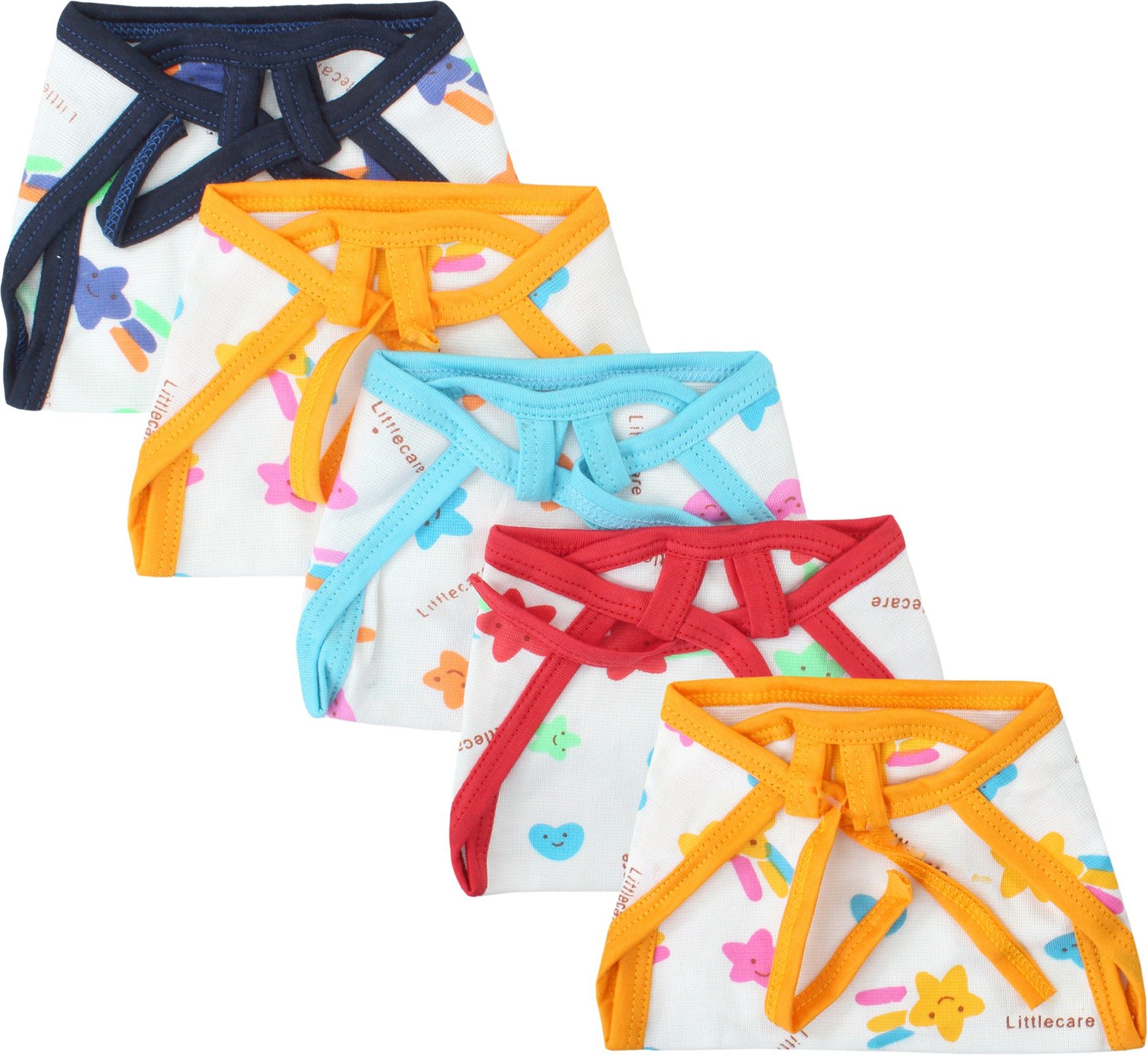 New Born Washable Reusable Hosiery Cotton Diapers, 0-6 Months ( PACK OF 5 )