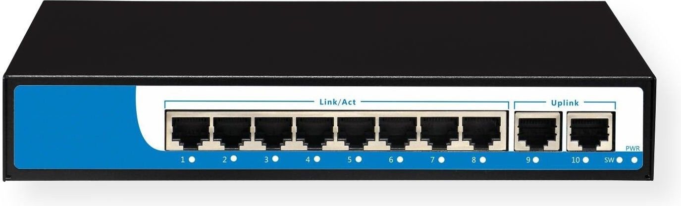HANUTECH Poe Switch 8 Port (10/100) + 2 Port Uplink (10/100/1000) Gigabit Networking Poe Ethernet RJ45 Switch 8 Ports 1000 Mbps Network Switch-picture-19