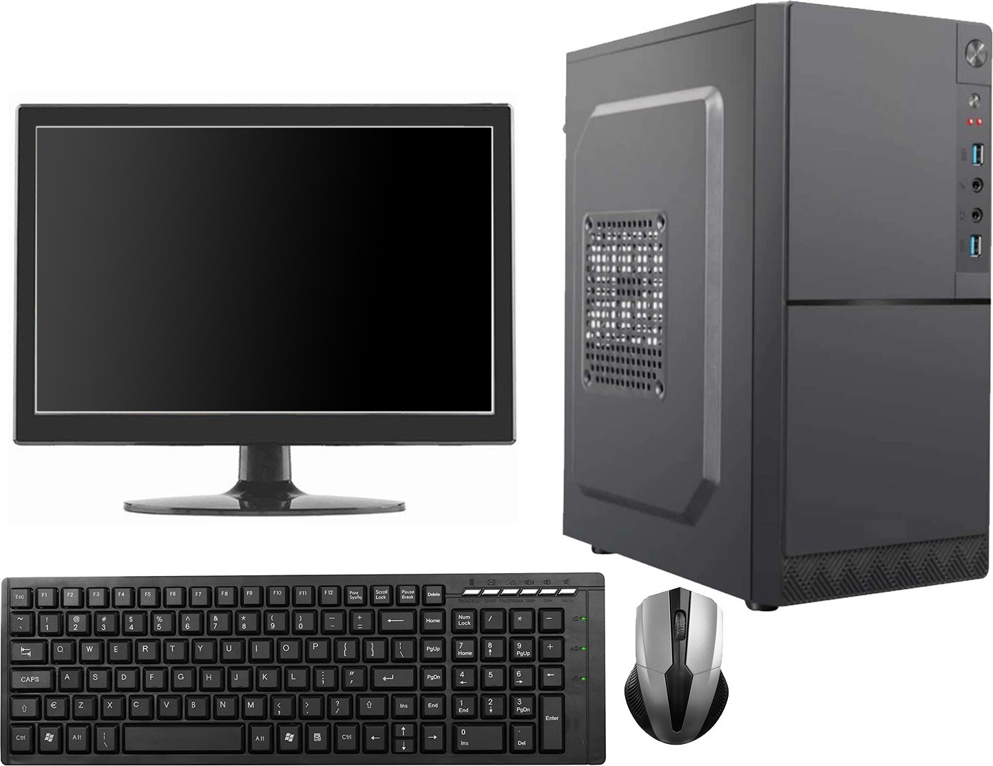 Connect Infotech Low Cost Assemble Desktop Core 2 Duo (4 GB DDR2/500 GB/Windows 7 Professional/15.1 Inch Screen/Core2Due Processor 4GB RAM 500GB HDD 15.4 Inch LED-Low Cost System) image 1