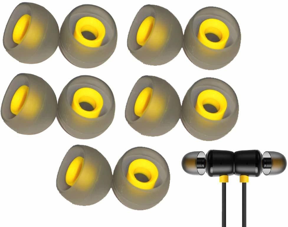 Somapa 10 Pcs Rubber Tips for Realme Buds | Ruber Cover for Realme Buds | Rubber for Realme Earphone Buds | (M) Size In The Ear Headphone Cushion