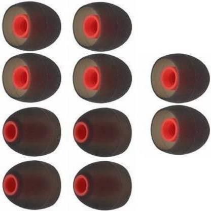 BBS PRO 10 pcs (5 pair ) Red Silicon Earbuds (Size-M) In The Ear Headphone Cushion In The Ear Headphone In The Ear Headphone Cushion In The Ear Headphone Cushion (Pack of 10, Red, Grey) In The Ear Headphone Cushion-image-33
