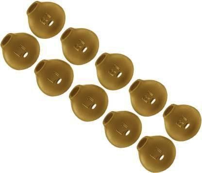 BBS PRO 10 pcs golden colour earbuds cover gold 5 pair Silicone replacement In The Ear Headphone Cushion (Pack of 10, golden) In The Ear Headphone Cushion-image-30