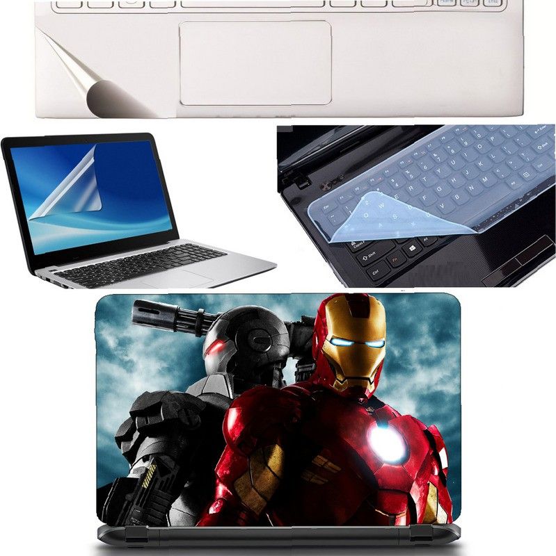 SDM 4in1 Combo of (iron-man )Laptop Skin with Palmrest Skin, Laptop Screen Guard and Key Guard for All Laptop - Notebook Combo Set Combo Set-image-44