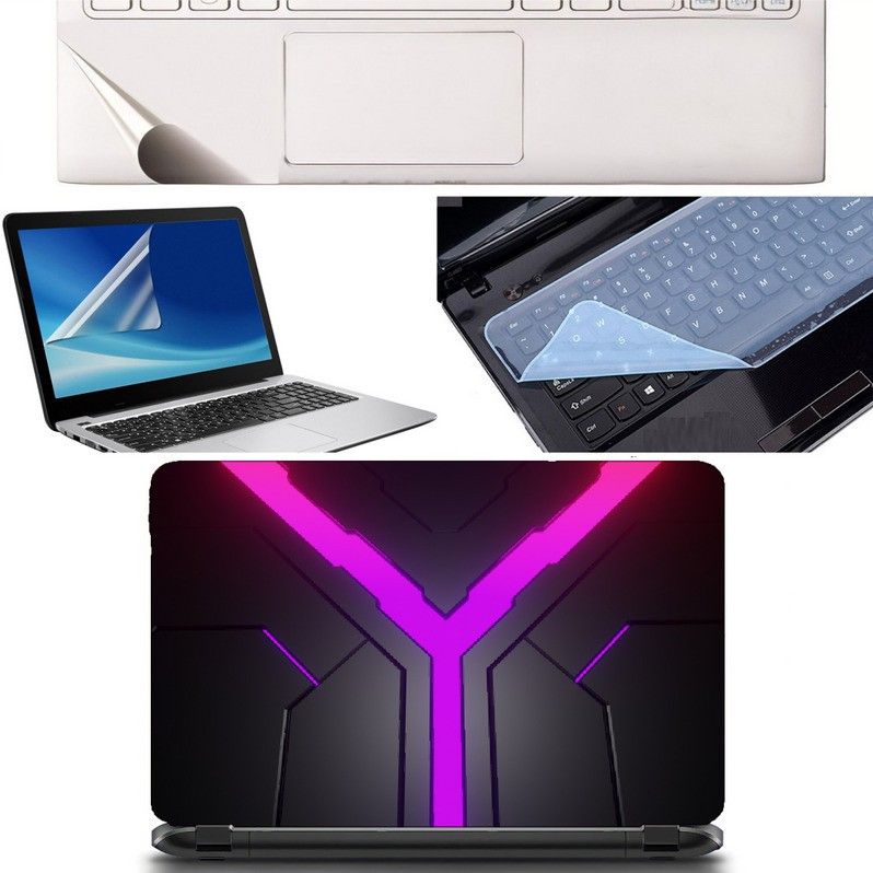 SDM 4in1 Combo of (ultra hd technical wallpaper)Laptop Skin with Palmrest Skin, Laptop Screen Guard and Key Guard for All Laptop - Notebook Combo Set Combo Set-image-16