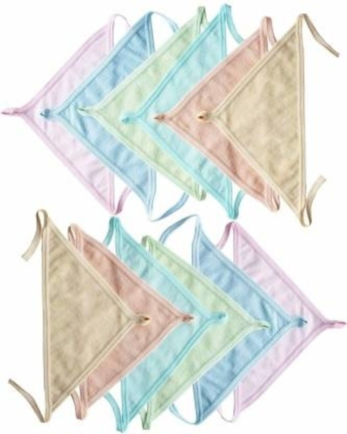 New Born Baby Cotton Premium Quality V Shape Nappies, , Langot Washable Reusable Cotton Diaper Nappy Baby Cozy Wear pack of 12 pcs (Multi, 0-6 Months)-image-18
