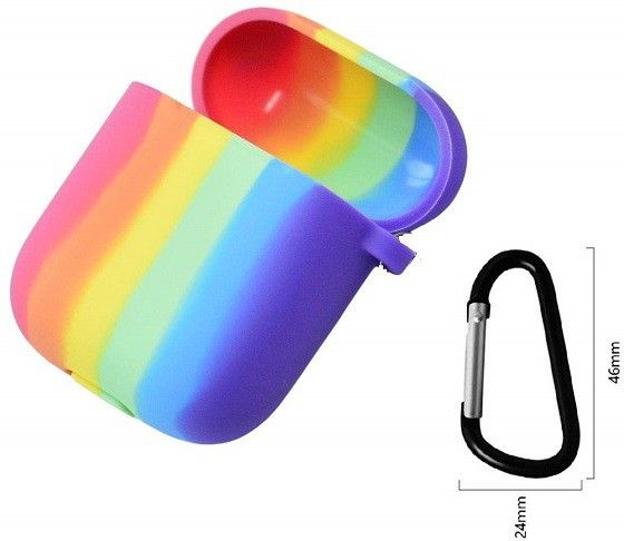 Pouch for Apple AirPods , Apple AirPods 1/2 For RainBow Design Protective Case Cover {Multicolor}-image-14