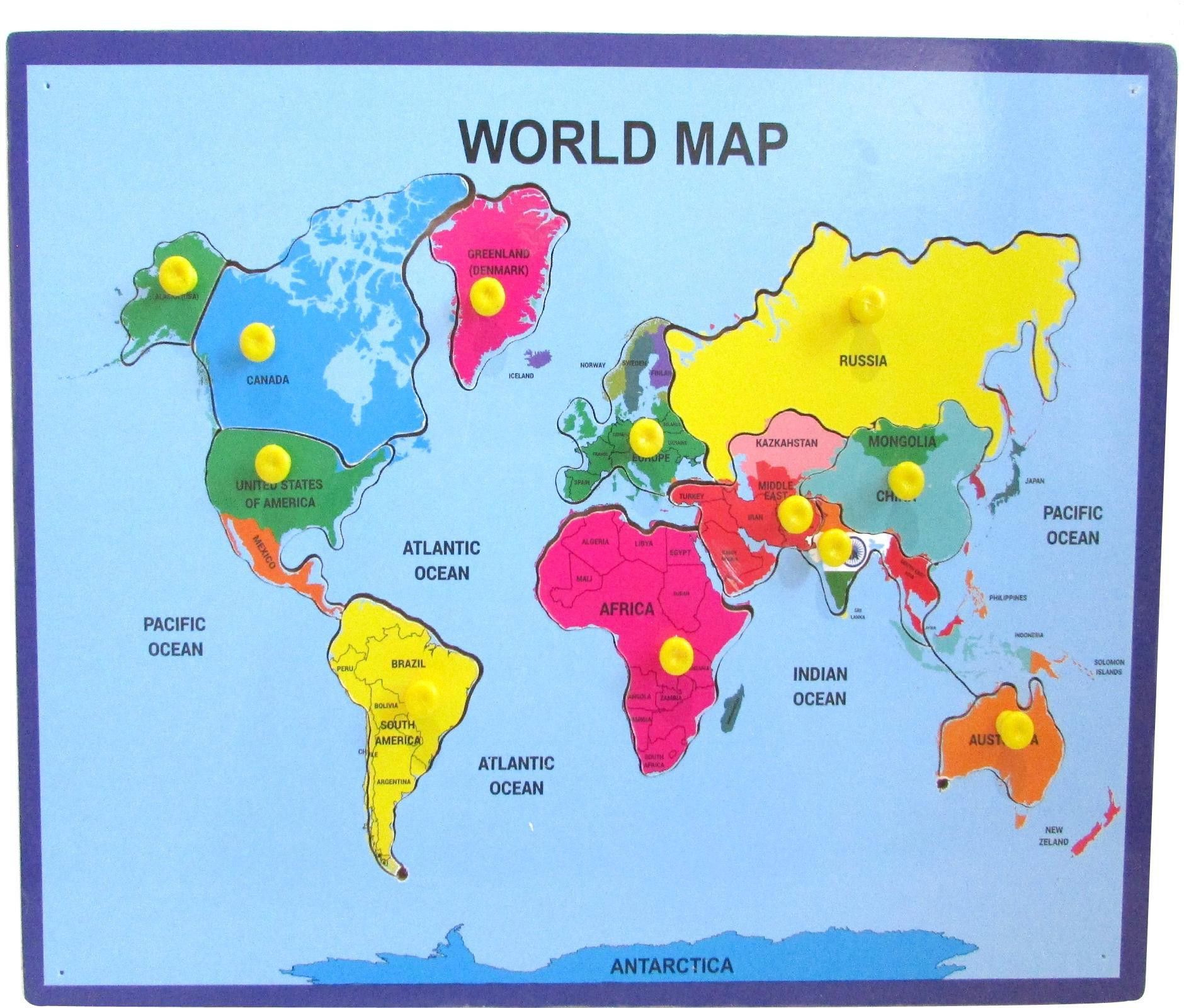 EtsiBitsi World Map Jigsaw Puzzle for kids 12*16 inches-image-9