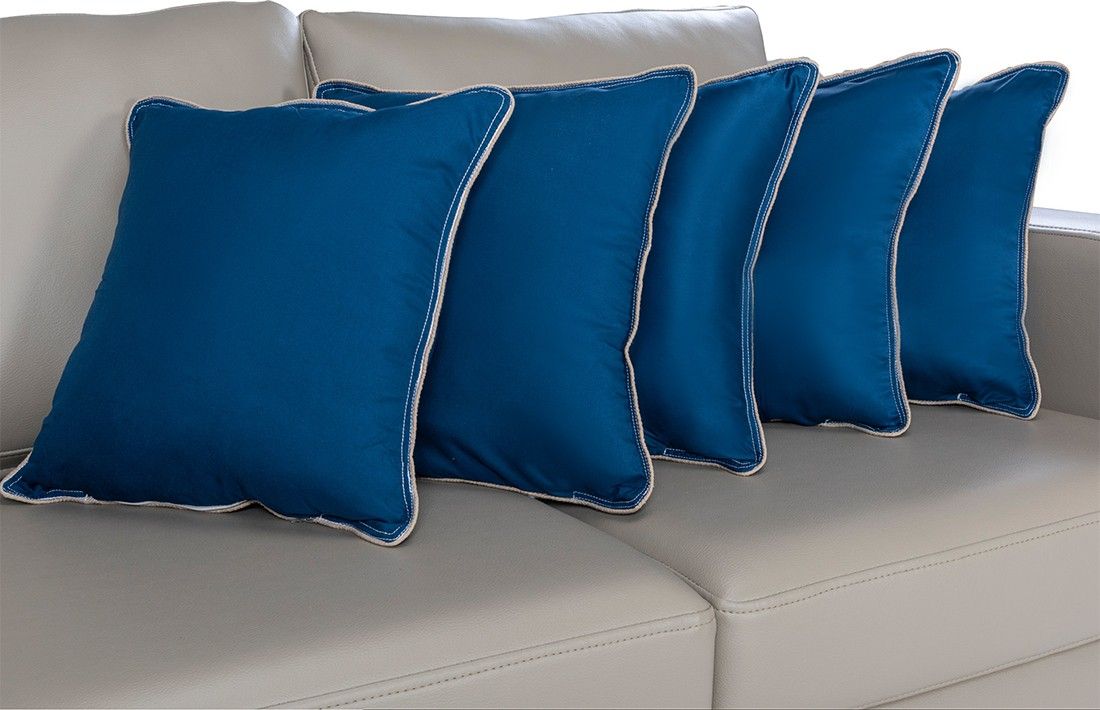 Microfibre Cushion Pack of 5 Solid 16"x16"-image-5