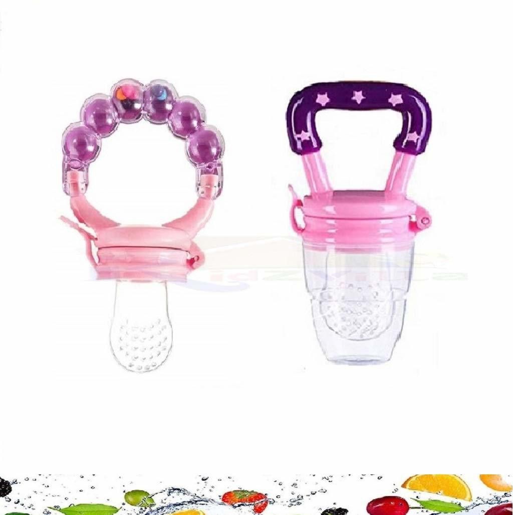 Baby 2 Pcs Fresh Food Nibbler Baby Pacifiers Feeder Kids Fruit Feeder Nipples Feeding Safe Baby Supplies Nipple Teat Pacifier Bottles Teether and Feeder Soother-image-17