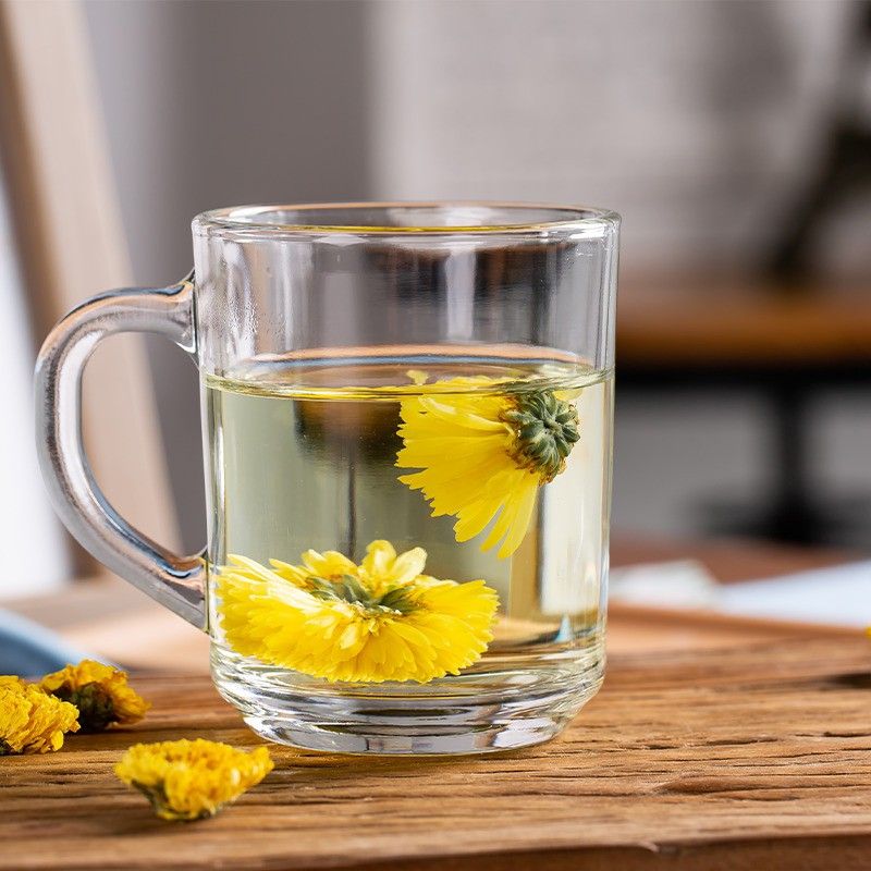 sv enterprise Pack of 3 Glass Crystal Clear Round Shaped Tea Cup with Heavy Base and Convenient Solid Handle Tea Set for Tea, Coffee, Latte, Hot Chocolate and More Hot Drinks 300ml Pack of (3 pcs.)-picture-37