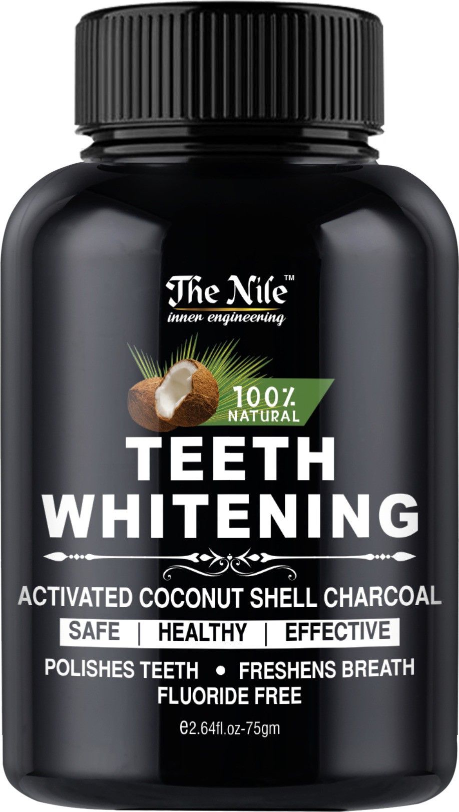 the nile Teeth Whitening Activated Coconut Shell Charcoal Powder,75 Gms. Refreshing Anti-Inflammatory. Teeth Whitening Kit-picture-26