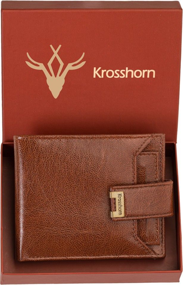 krosshorn Men Casual Brown Artificial Leather RFID Wallet - Regular Size-picture-15
