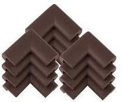 Soft Safety Corner Protectors with Thickened Adhesive, Baby Proofing Corner Guards Prevent Child Head Injuries Desk and Furniture Corner Covers for Kids Pack Of 12 (Brown Color)-image-40
