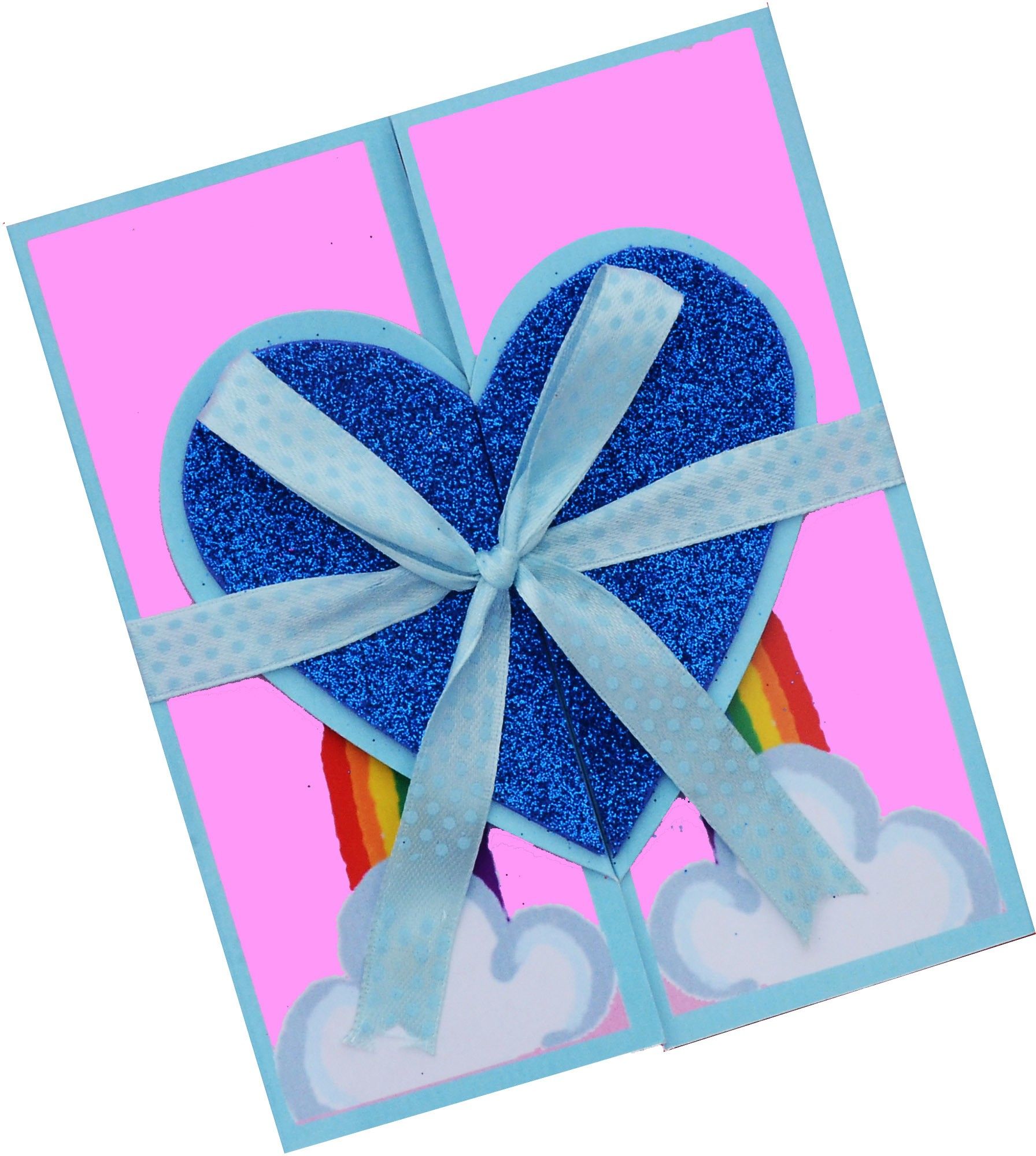 gaurangi card Happy Birthday Sky-Blue Greeting Card With Rainbow Theme- Happy Birthday Card For Decoration - Card For Birthday Cake Decoration Greeting Card-picture-14