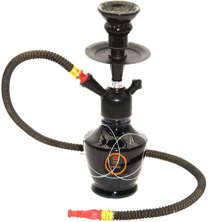 bezak Wish Divine Gamla Glass Hookah Pot (Height 12 Inches, Black) 12 inch Glass Hookah-picture-24