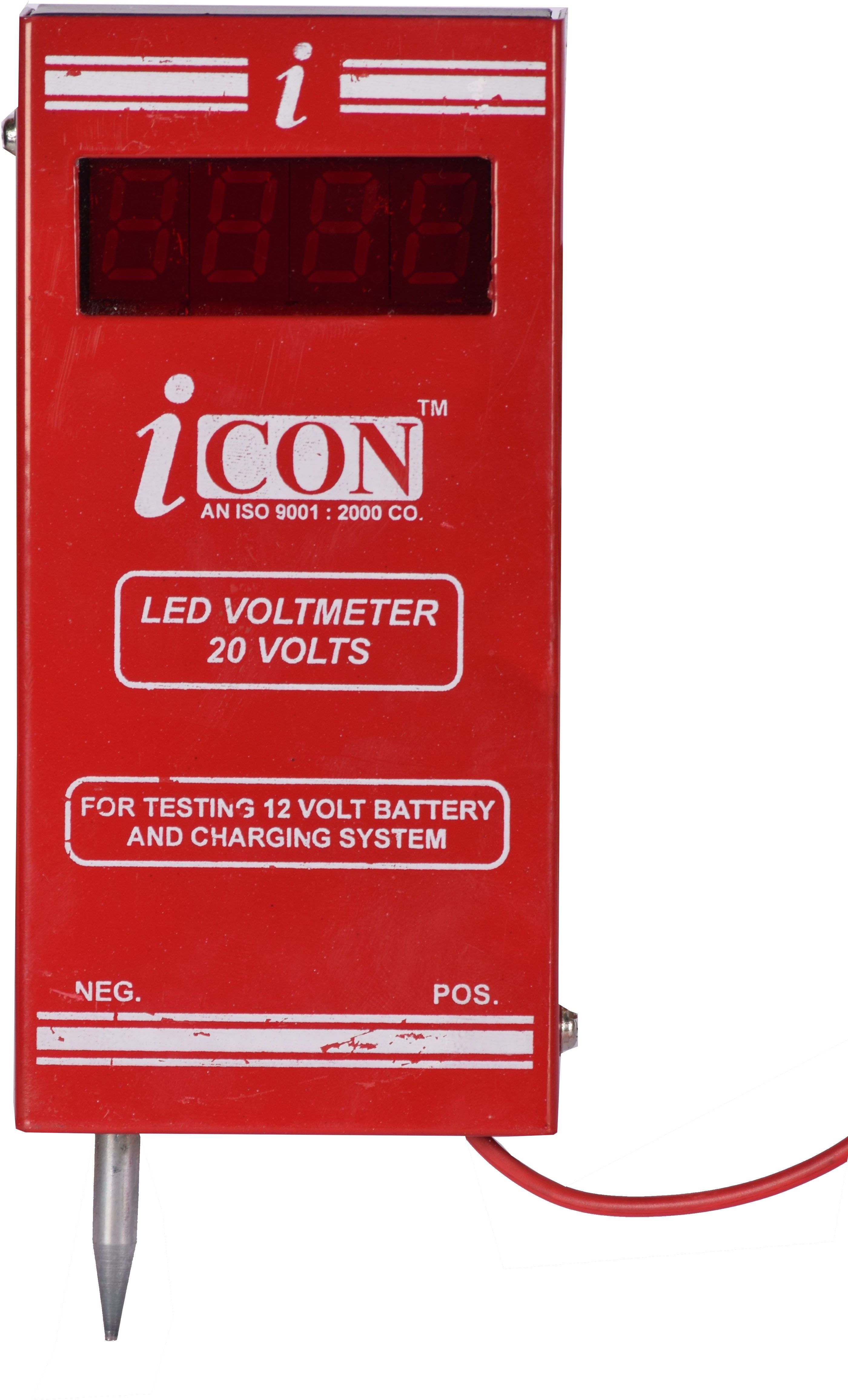 LEDVOLTMETER20V Digital Battery Tester