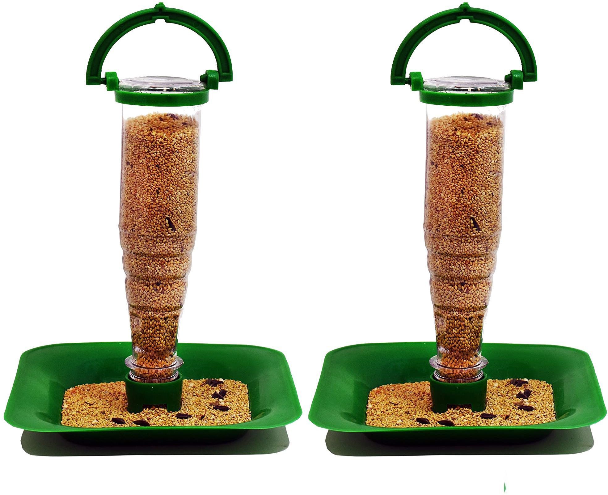Nano Bird Feeder for Food (Green, 2 Piece) Window Bird Feeder-image-41