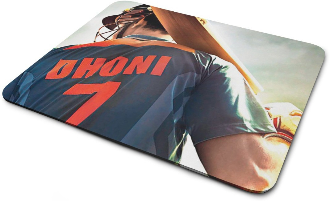 feeling hub Dhoni Jersey No.7 Design Print Mousepad for Laptop & Computer Mousepad image 1