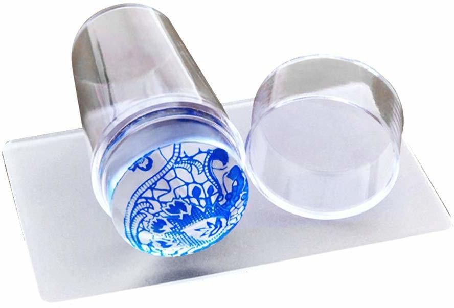 trexee Soft Silicone Jelly Nail Stamper Scraper Nail Art Tool Nail Art Stamper With Scraper Nail Stamping Head With A Lid Big Scraper For DIY Nail Art Stamping Plates-picture-40