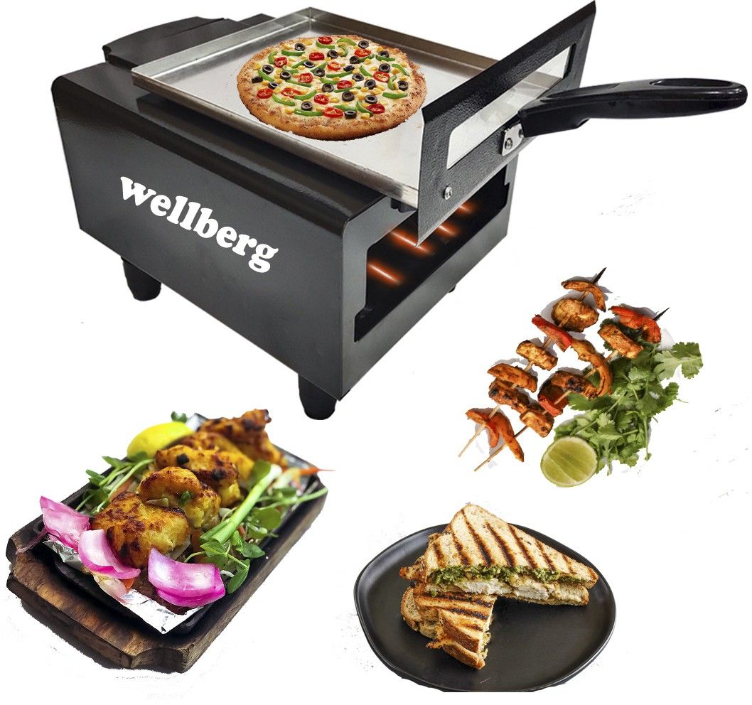 wellberg Micro Smart Looking Electric Tandoor Combo 2000 W (Black) Steel Element for Heating Electric Tandoor-picture-41