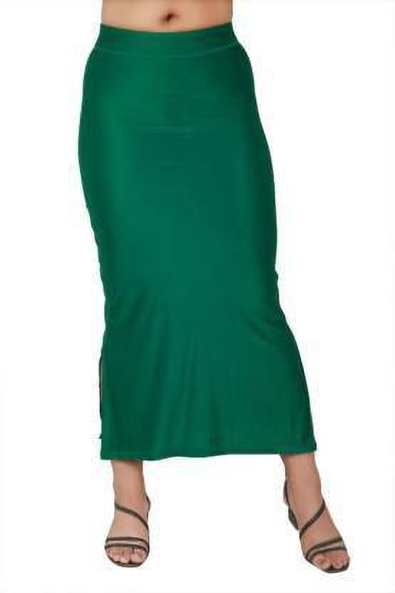 YMS bottlegreensareeshapewear Lycra Blend Petticoat-image-0