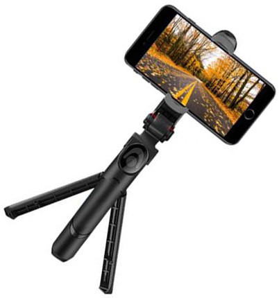 Ruhi Collection XT-02 Selfie Stick, Extendable Selfie Stick with Tripod Stand and Detachable Wireless Bluetooth Remote, Ultra Compact Selfie Stick for Mobile Tripod, Tripod Bracket Tripod Kit, Monopod Kit, Tripod Clamp image 1