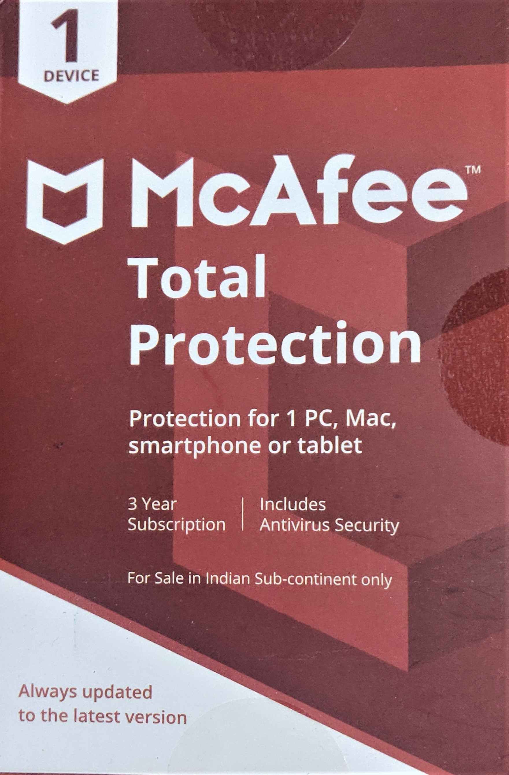 McAfee Total Security 1 User 3 Years image 1
