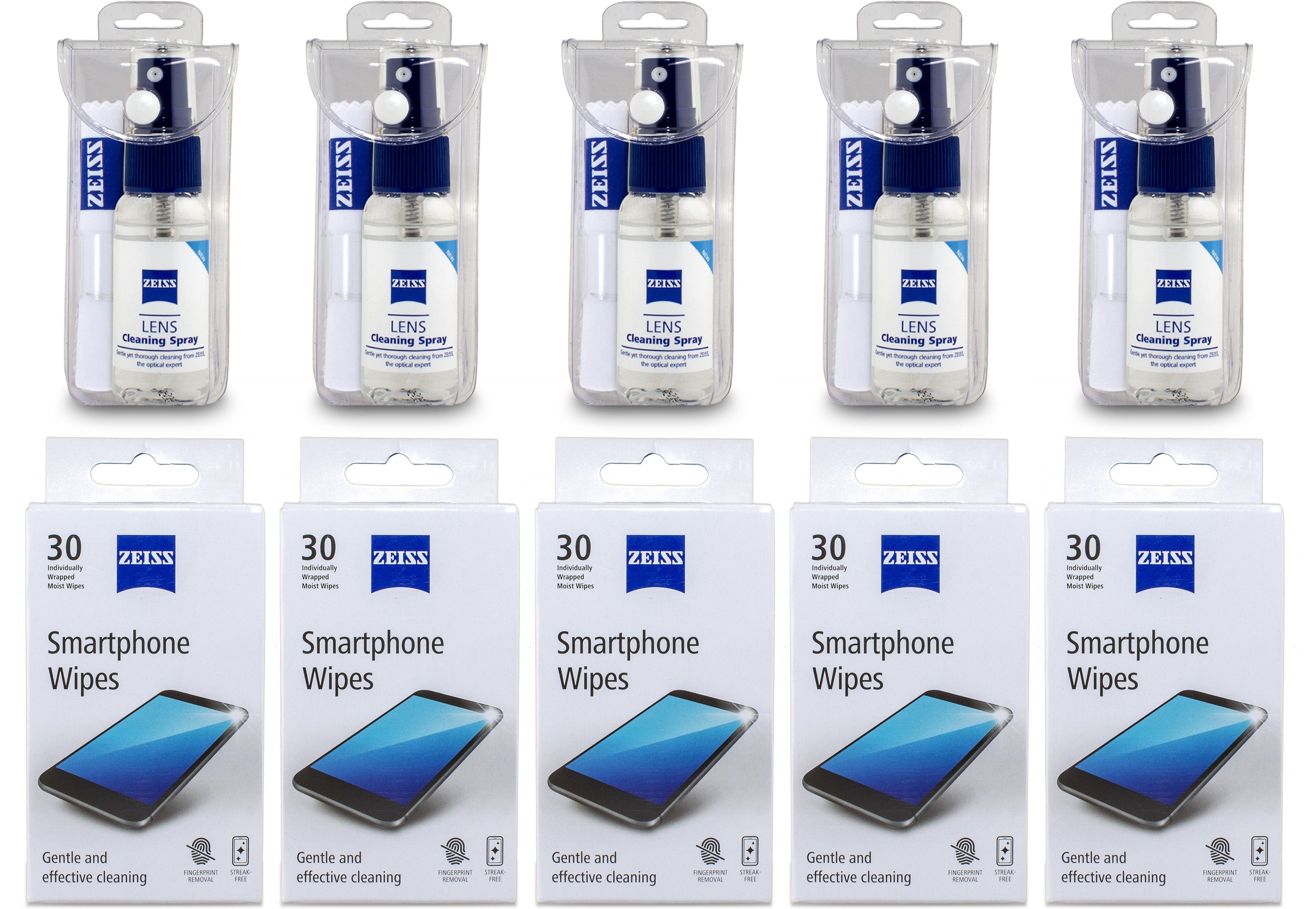 ZEISS Lens Cleaner Microfiber Cloth & Pre-Moistened Smartphone Cleaning Wipes for Spectacles Glasses Camera Laptops Cell phones with (150-Wipes / 5-Bottle-30ml) Lens Cleaner-image-21