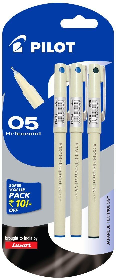 pilot Hitechpoint 05 (2Blue,1Black) Gel Pen-picture-32