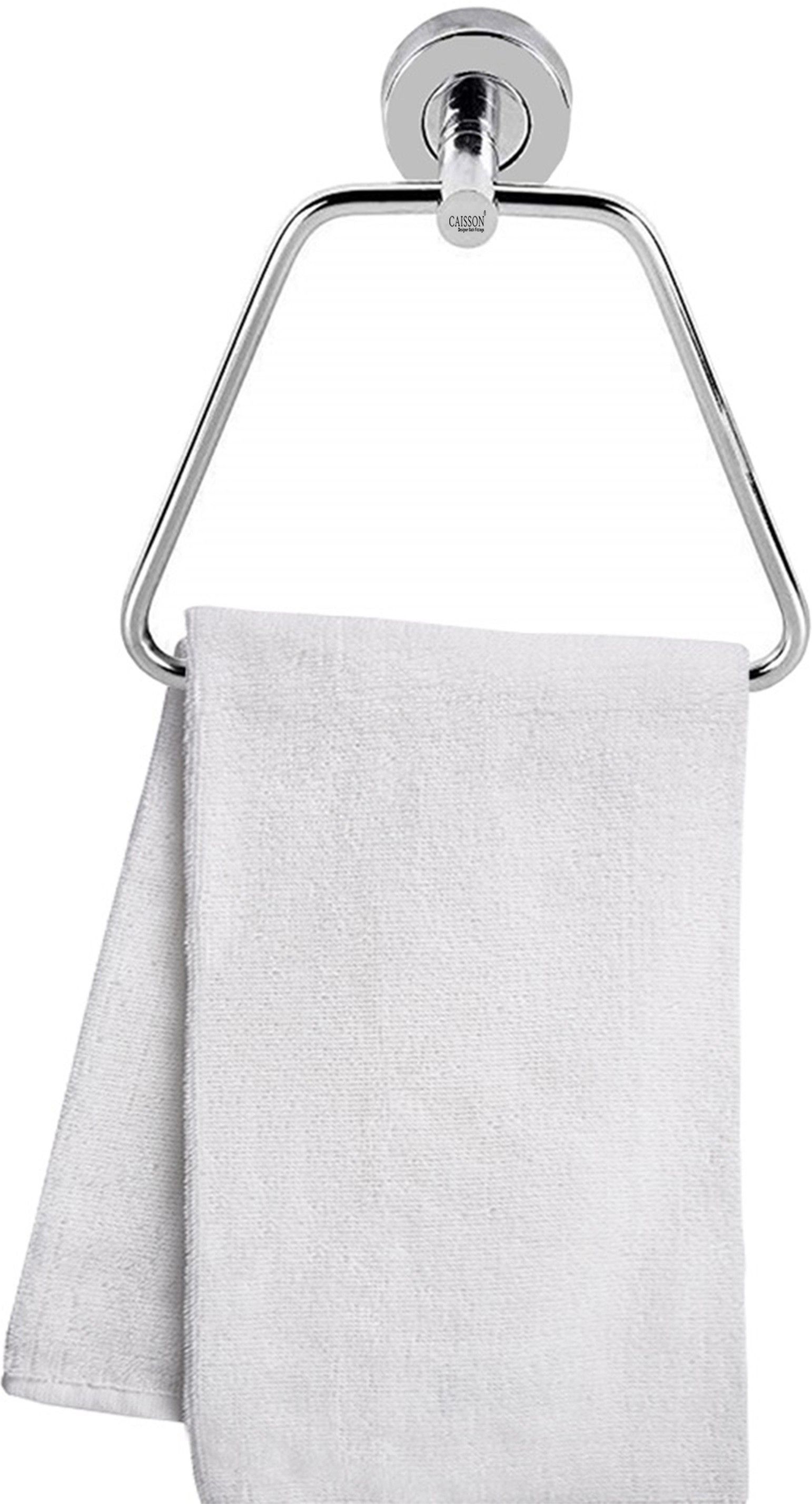Premium Quality Stainless Steel trapzee Shape Towel Ring Holder set of 1 Silver Towel Holder
