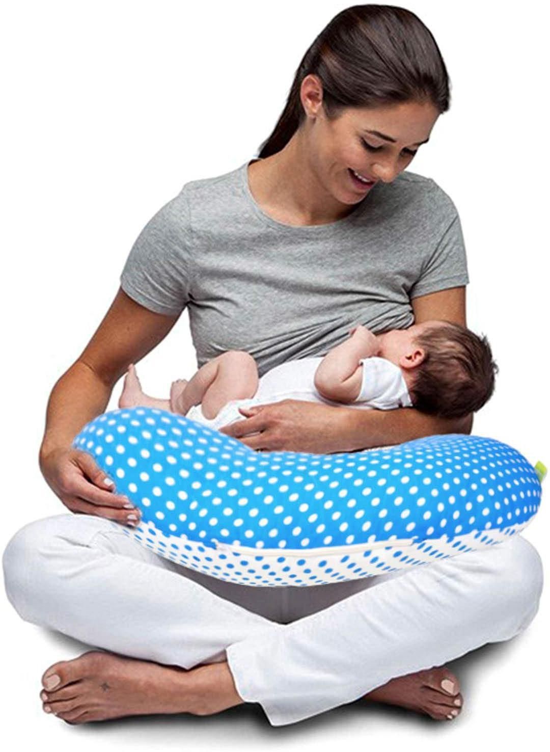 baybee Nursing Pillow Cover | Pink Slipcover Breast feeding PIllow | Best for Breastfeeding Moms | Soft Born Dot Pattern Portable Fits comfortable On infant Nursing Pillows to Aid Mothers While Breast Feeding | Great Baby Shower Gift ( Pink ) Breastfeeding Pillow-picture-38