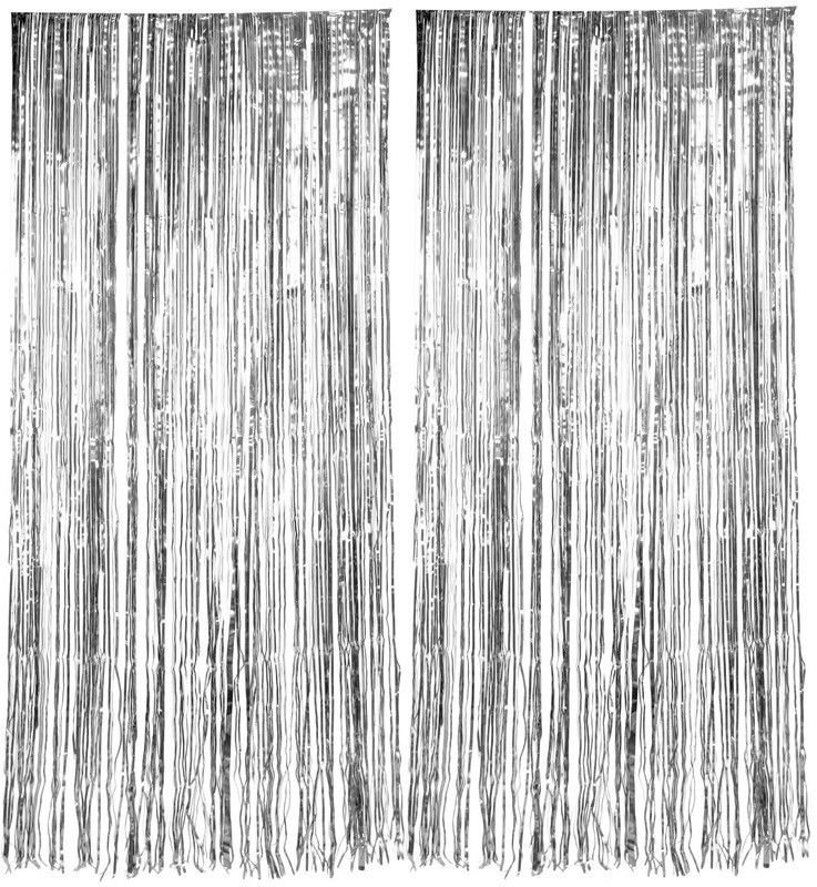 Silver Perfect party backdrop for birthday, wedding, bridal shower, baby showers, graduations, Halloween, Christmas, New Year Eve and diwali parties.